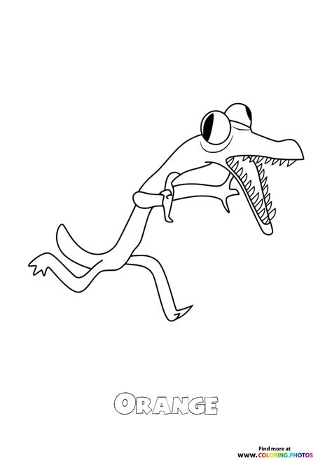 Orange from Rainbow Friends - Coloring Pages for kids