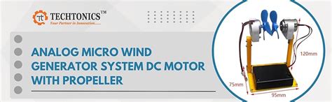 Techtonics Analog Micro Wind Generator System DC Motor with Propeller ...