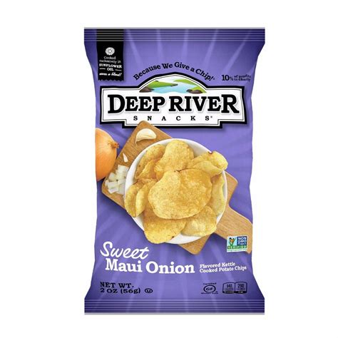 Deep River Snacks Potato Chips Sweet Maui Onion 2 oz bag (24 Pack ...