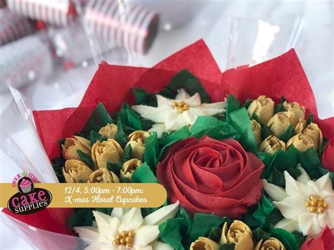 BUTTERCREAM 101 - CHRISTMAS FLORAL CUPCAKES, Over The Top Cake Supplies ...