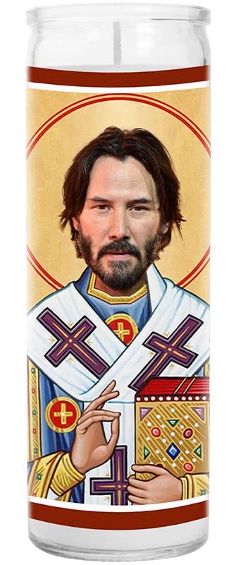 Keanu Reeves Celebrity Prayer Candle - Funny Saint Candle - 8 inch ...