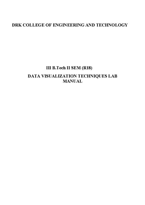 Visualization technology Lab - DRK COLLEGE OF ENGINEERING AND ...