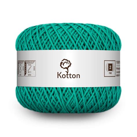 Cotton Yarn by Kotton 4 ply - Peacock Green 59 – Magic Needles