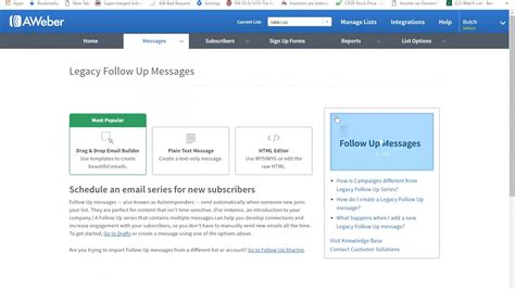 Image result for Aweber Tutorial
