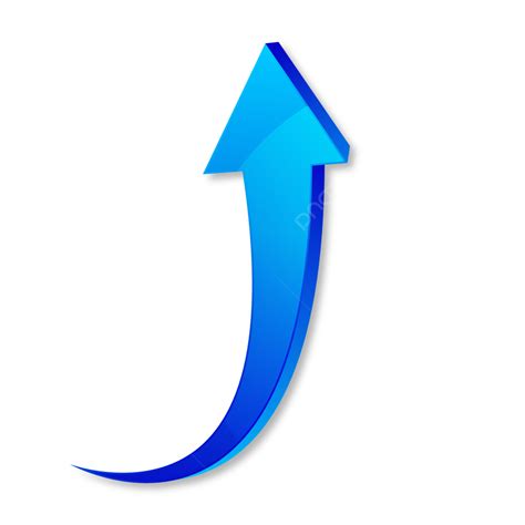 Flecha Azul Hacia Arriba Fondo Transparente