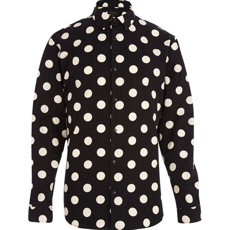 Black And White Polka Dot Shirt Mens - House for Rent