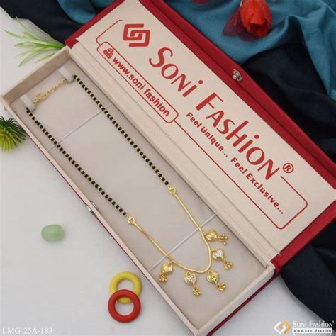 1 Gram Gold Plated Heart With Diamond Fashionable Mangalsutra For Wome ...