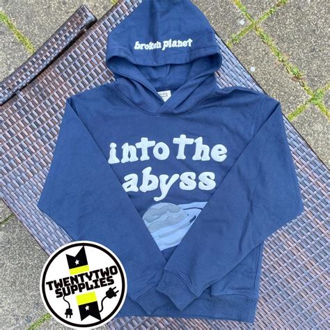 Men's Blue and White Hoodie | Depop