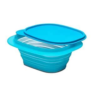 Buy Tupperware Go Flex Plastic Collapsible Container 850ml- Blue Online ...
