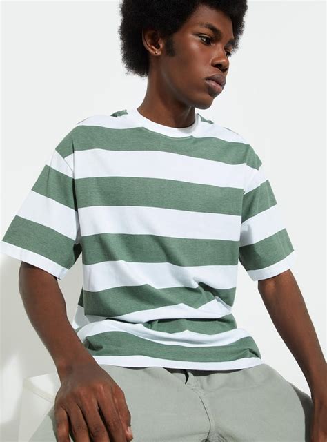 Buy URB_N Men Oversized Striped T-shirt Online at just Rs. 499.0 ...