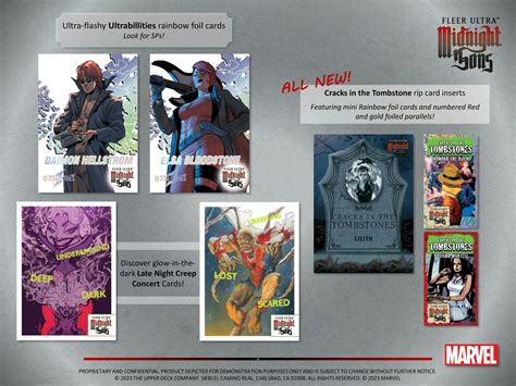 2023 Upper Deck Marvel Fleer Ultra Midnight Sons Trading Cards Hobby 12 ...