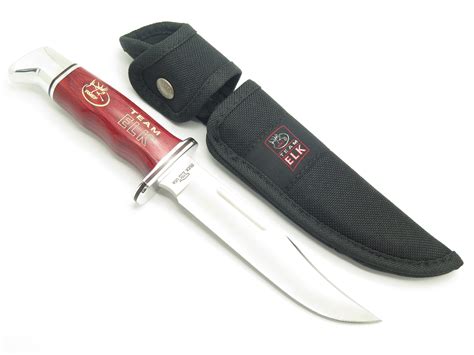 Buck 119 75th Anniversary RMEF Special Cherrywood Fixed Knife & Nylon ...
