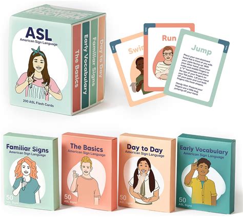Amazon.com: ASL Flash Cards - 200 American Sign Language Flash Cards ...