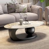 Buy Natalie Dual Tone Composite Marble Coffee & Center Table