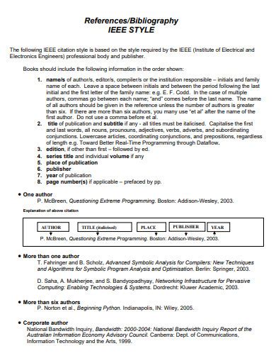 Image result for IEEE Citation Example