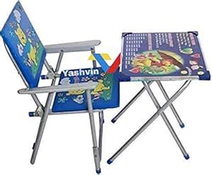 PS SHEVIN Trusted Study Desk Kids Table and Chair Set क ख ग,ABCD,1234 ...