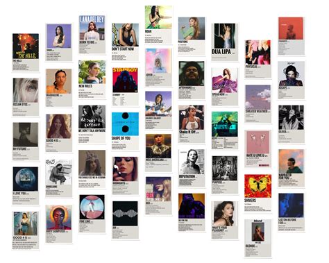 Buy Song Album Aesthetic Wall s Collage 50 Pieces (4 x 6 Inches) Song ...