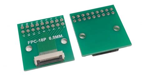 Buy 18 Pin 0.5mm FFC / FPC Adapter Board With Soldered Connector Online ...