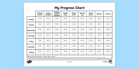 Morning Routine Sticker Chart | Easy to Print | Twinkl