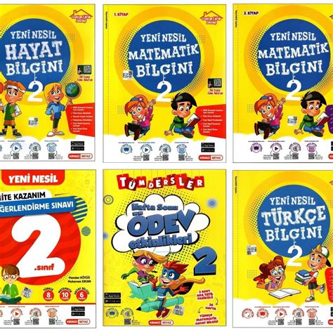 Kırmızı Beyaz 2. Sınıf Yeni Nesil İlkokul Bilgini Serisi Seti 6 Kitap