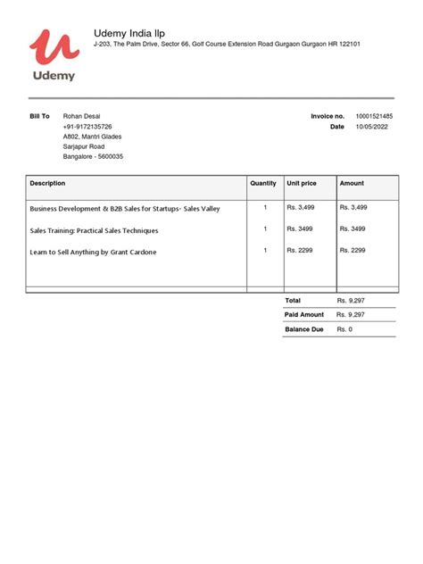 Image result for Training Invoice Sample