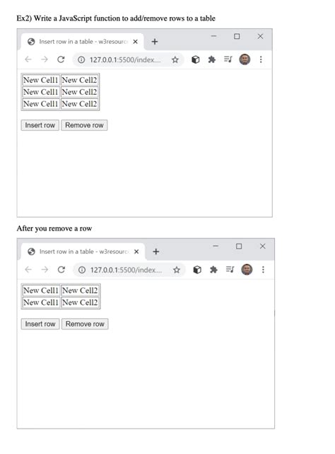 Image result for JavaScript Dynamic Table Add/Remove Rows