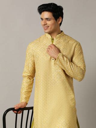 Buy Haldi Kurta for Men | Yellow Haldi Outfits for Men – The Kurta Company