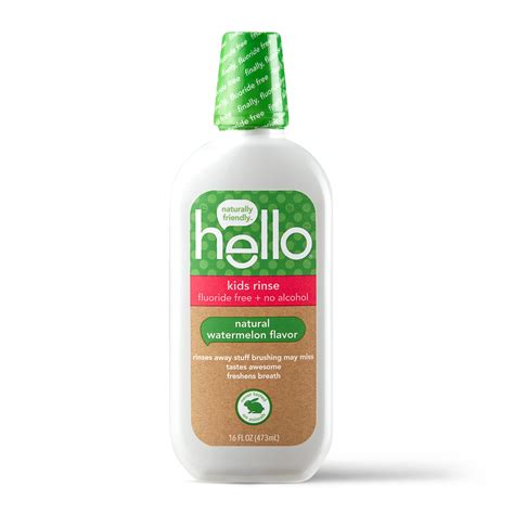hello Mouthwash - kids fluoride-free - watermelon, 16 oz. | Oral Health ...