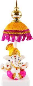 jagriti enterprise Marble Ganesh Ji Idol Statue for Car Dashboard with ...