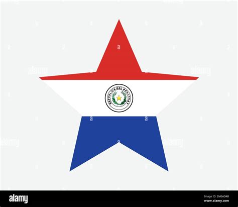 Paraguay Star Flag. Paraguayan Star Shape Flag. Republic of Paraguay ...
