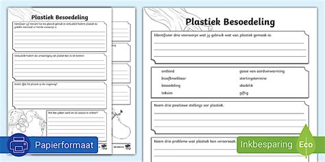 Plastiek Besoedeling Aktiwiteit (teacher made) - Twinkl