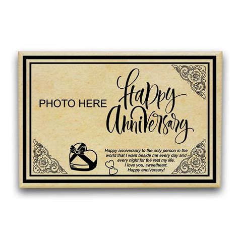 Buy Shreya Creation Happy Anniversary Personalized Engraved Wooden ...