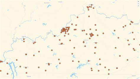 Map of KFC locations in Kentucky, US | Mapstack
