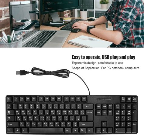 Zopsc Arabic and English Computer Keyboard, USB Wired India | Ubuy
