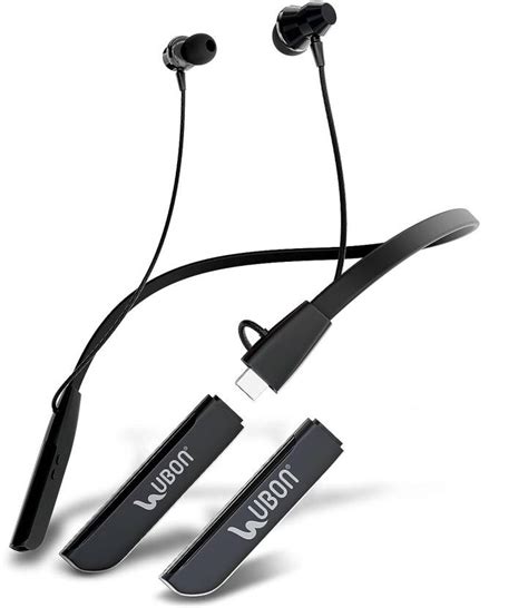 Ubon CL-35 Wireless Neckband | Extra Detachable Battery Magnetic ON/OFF ...