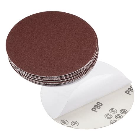 Uxcell 80 Grits Sanding Discs Hook and Loop Wet Dry Sandpaper Sander ...