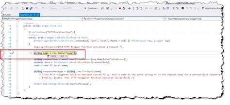 Debug Azure Functions Locally 的图像结果
