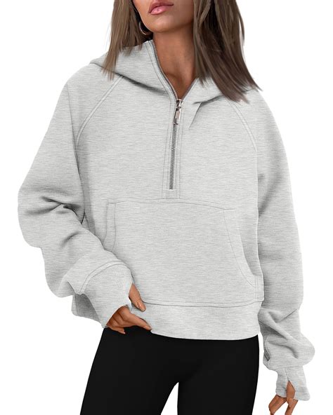 SUNBS Hoodies for Women Half Zip Pullover Oversized Hoodies Y2k Quarter Zip Sweatshirts Thumb ...