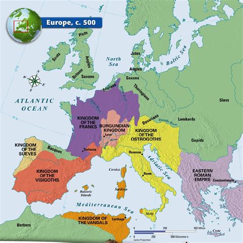 Ancient Medieval Europe Map
