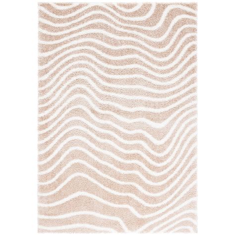 Safavieh 5 X 7 (ft) Gold/Ivory Indoor Stripe Mid-century Modern Area ...
