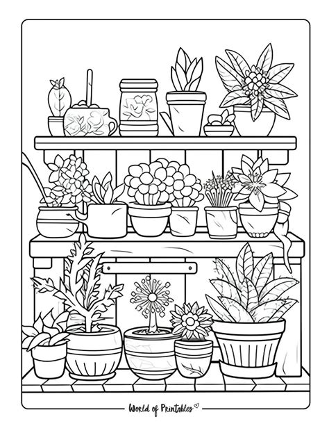 Garden Coloring Pages For Adults | Flower coloring pages, Detailed ...
