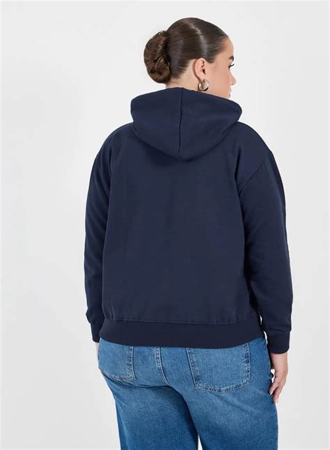 Styli Styli Plus Size Regular Fit Regular Length Plain Hoodie for Women ...