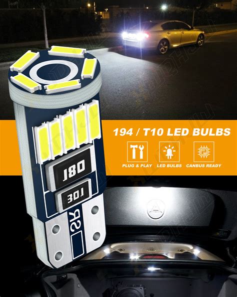 5X For Ford F150 F 250 T10 168 194 LED Instrument Panel Dash Lights ...