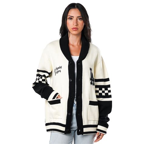 Women's Los Angeles Dodgers The Wild Collective Cream Jacquard Button ...