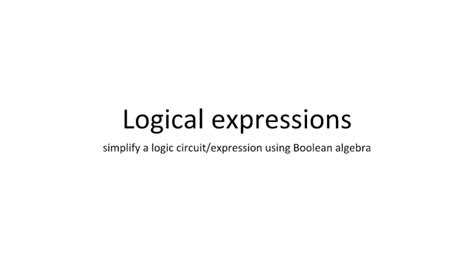 Logical Expressions Examples 的图像结果