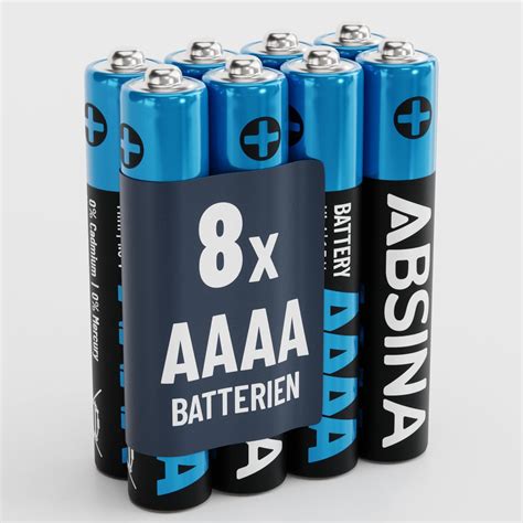 ABSINA 8x AAAA Batteries for Surface Pen and more - AAAA Battery 1.5V ...