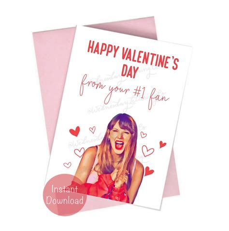 Taylor Swift Valentines Day Card, Printable Card, Swiftie Valentine ...