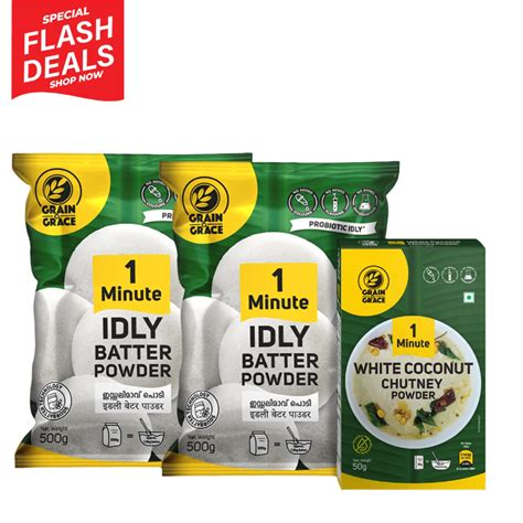 Two Idly Batter Bundle 1 White Coconut Chutney Powder – Grain N Grace