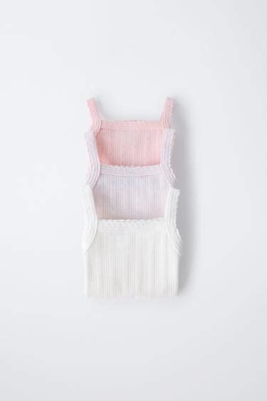 3-PACK OF RIBBED CUT-OUT BODYSUITS - Pink | ZARA India