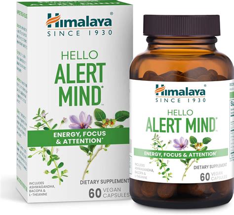 Himalaya Hello Alert Mind with Ashwagandha, Bacopa & L-Theanine for ...